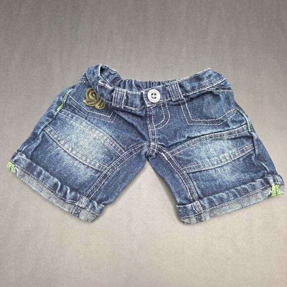 Build a Bear Safari Outfit Vest Zoo Monkey Tiger Top Denim Shorts BABW - Picture 11 of 12